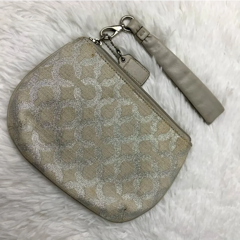 Coach Silver Wristlet